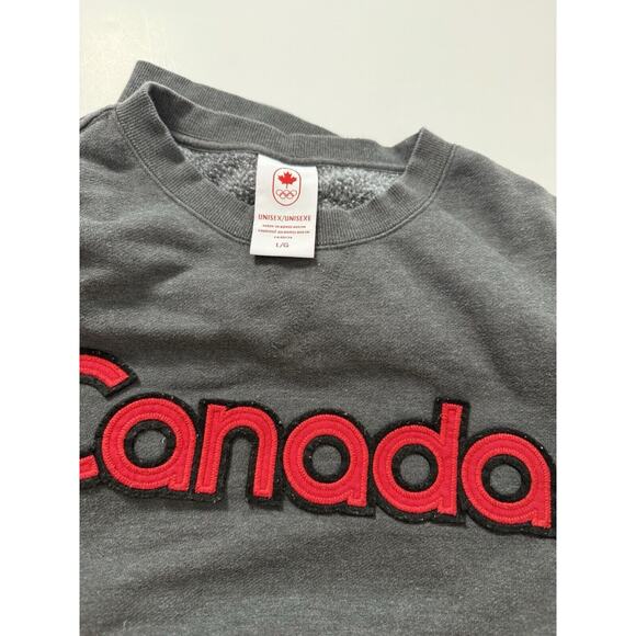 Team Canada Sweatshirt 2010 Winter Olympics Vancouver Gray Crewneck Adults Large - Picture 8 of 9